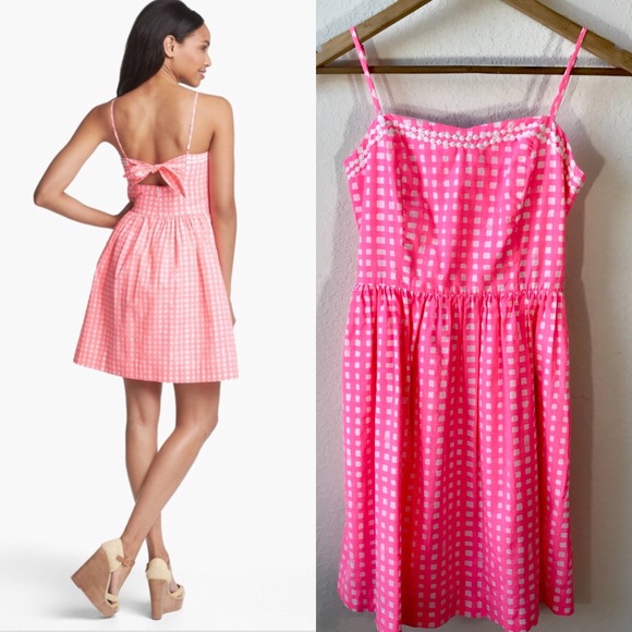 Lilly Pulitzer Dresses & Skirts - Lilly Pulitzer Bethany Dress Tie Back Gingham Pink